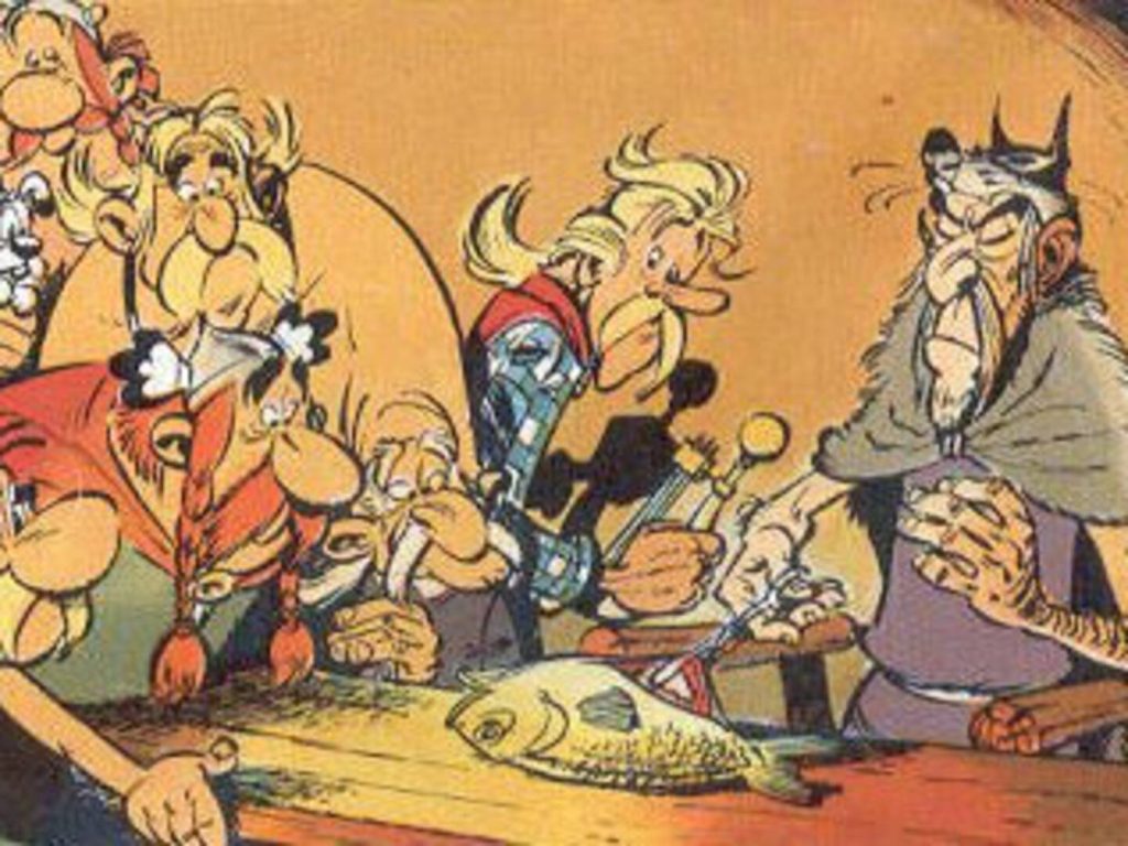 knipoog Asterix, De Ziener, naar Anatomische les Rembrandt