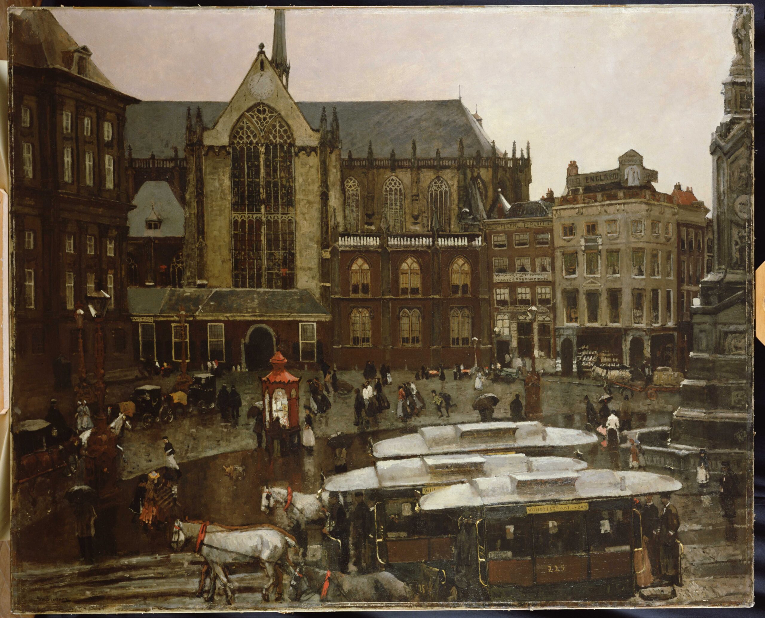 1898 paardentram op de Dam Breitner