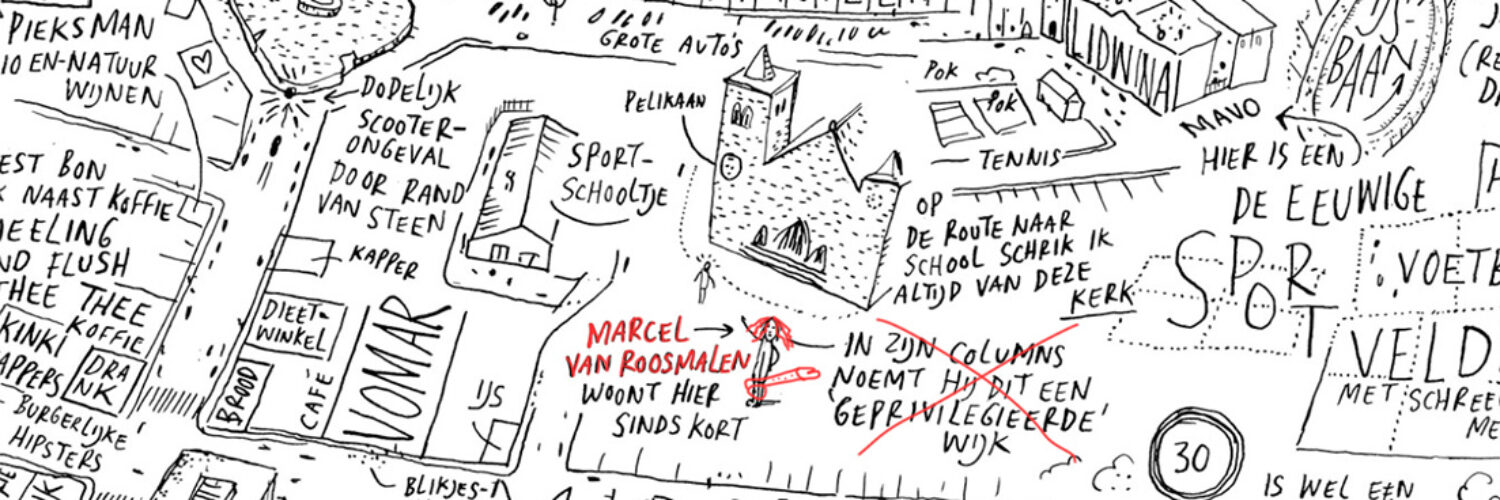 Marcel van Roosmalen watergraafsmeer Tekening van Jan Rothuizen