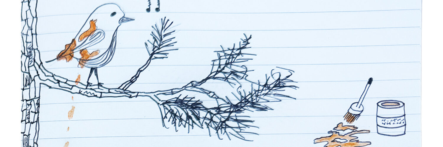 geverfde vogel burkunk