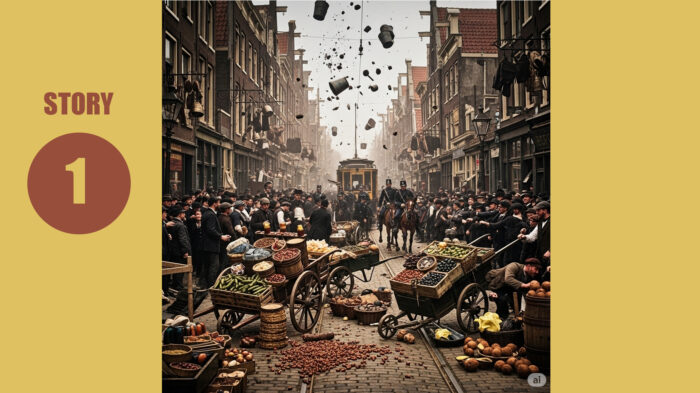 STORY 1: Straatventers opstand in de Jodenbree, 1902